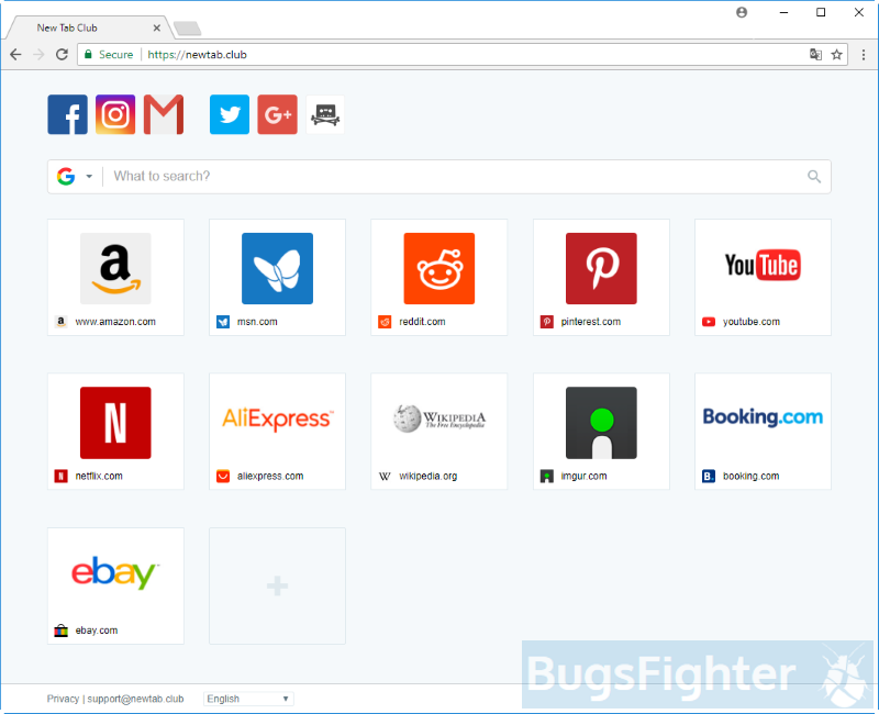 Fix browser. Newtab