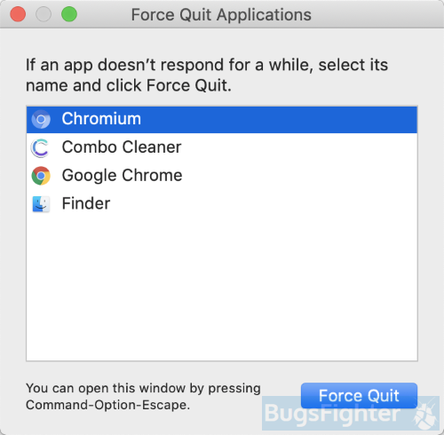 Chromium force a quitter