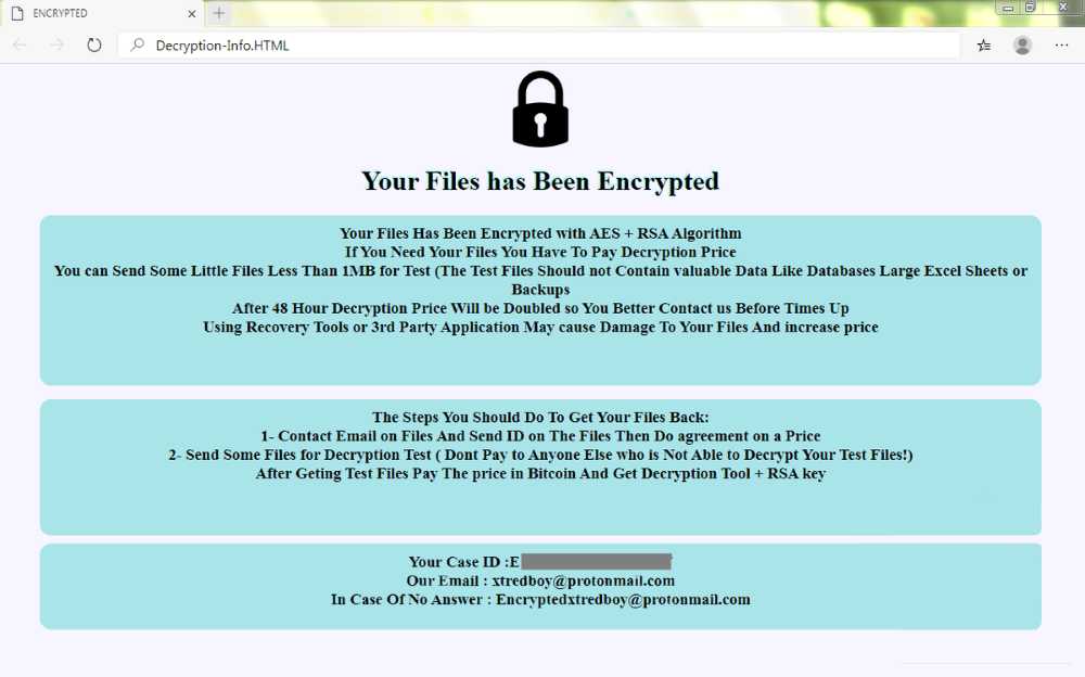 Aes rsa. File virus. Void remove