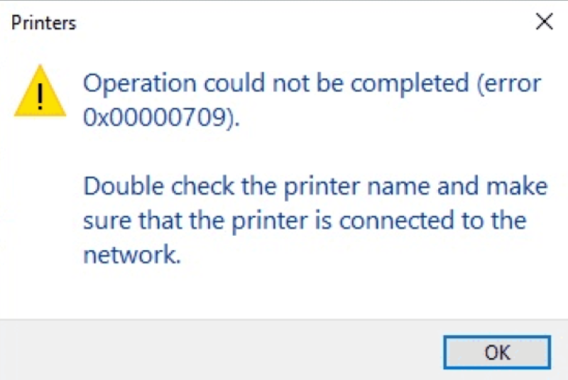 How to fix Printer error 0x00000709 in Windows 10 - BugsFighter
