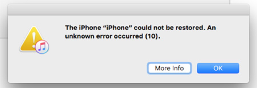 iphone 11 error 10 fix