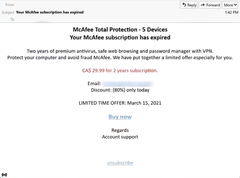 How To Stop McAfee Subscription Has Expired E mail Scam BugsFighter how-to-stop-mcafee-subscription-has-expired-e-mail-scam-bugsfighter