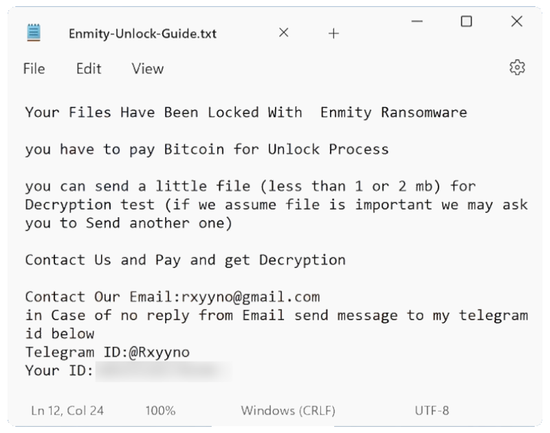 How to remove Enmity Ransomware and decrypt your files BugsFighter